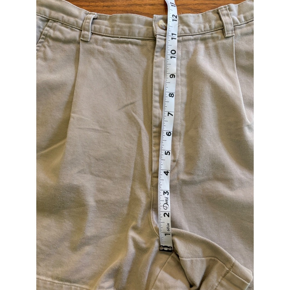 Banana Republic Pleated Chino Shorts Khaki Tan Cotton Womens 12 High Rise - Picture 5 of 7